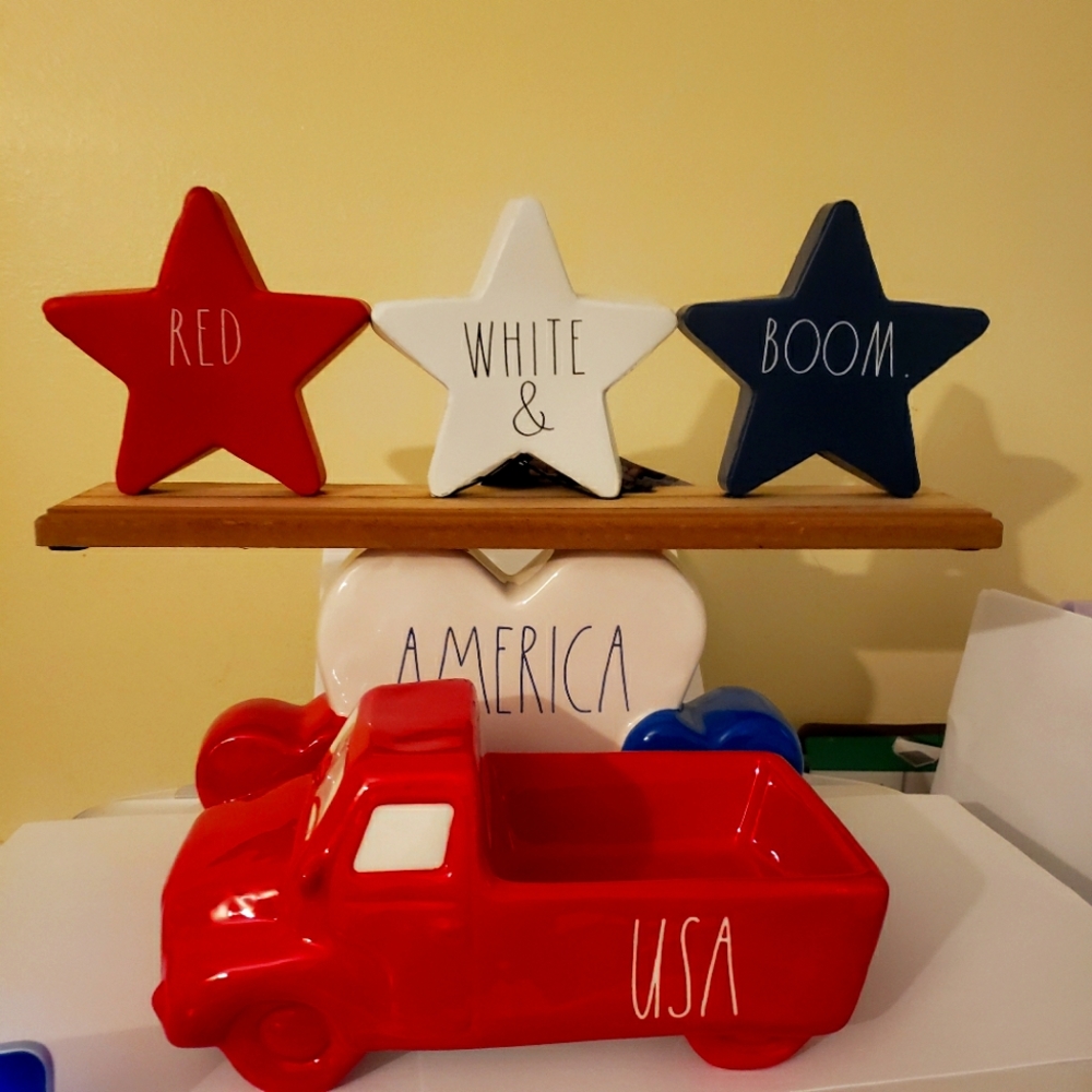 Rae Dunn Patriotic USA.
